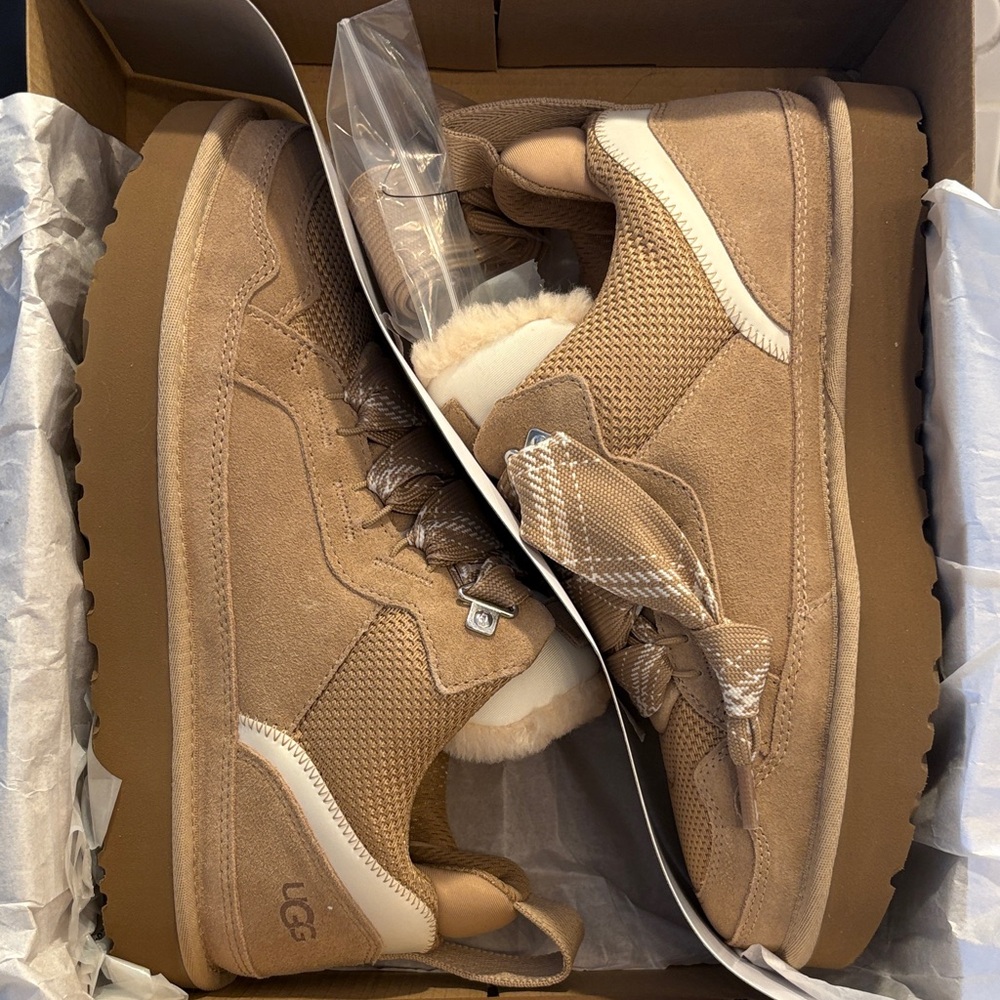 UGG Men's Chestnut Suede & Mesh Shearling-Lined Sneakers